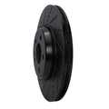 R1 16-23 Mercedes-Benz GLC250 (South America) Rear Left Drilled & Slotted Black Brake Rotor