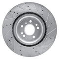R1 Concepts Brake Rotor Drilled and Slotted Silver Fits Mercedes-Benz GL350