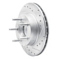 R1 90-94 Ford Bronco II Front Right Drilled & Slotted Silver Brake Rotor