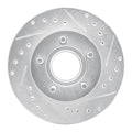 R1 90-94 Ford Bronco II Front Right Drilled & Slotted Silver Brake Rotor