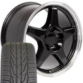 17 IN REPLICA WHEEL CV01 FITS CHEVROLET CORVETTE ZR1 RIM 17X9.5 BLACK WHEEL