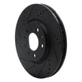 R1 06-10 Pontiac Solstice Front Left Drilled & Slotted Black Brake Rotor