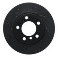 R1 12-20 BMW 320I (Mexico) Front Left Drilled & Slotted Black Brake Rotor