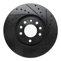 R1 99-10 Chevrolet ASTRA (Mexico) Front Right Drilled & Slotted Black Brake Rotor