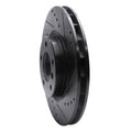R1 95-02 BMW M3 Left Front Drilled & Slotted Black Brake Rotor