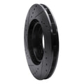 R1 95-02 BMW M3 Left Front Drilled & Slotted Black Brake Rotor