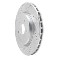 R1 Concepts Brake Rotor Drilled and Slotted Silver Fits Chevrolet Corvette