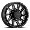 Raceline 821M Twisted 15x5in / 5x4.5 BP / 0mm Offset / 3.19mm Bore - Black and Milled