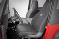 ~(9.7 lbs. 27X20X8)~ Jeep Neoprene Seat Cover Set Black [91-95 Wrangler YJ]