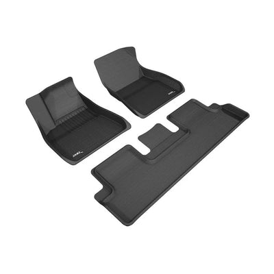 3D MAXpider 2018-2019 Tesla Model 3 Kagu 1st & 2nd Row Floormats - Black