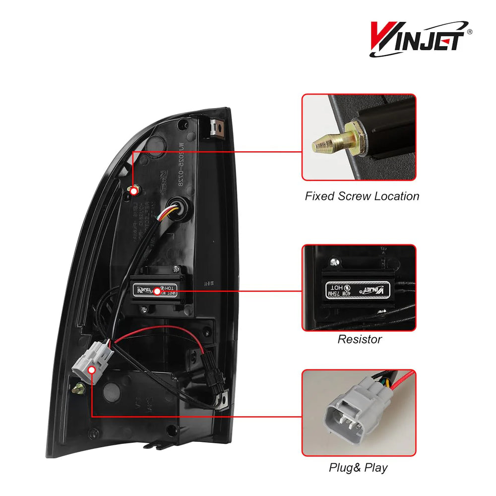 Winjet black tail light