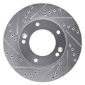 DFC 07-09 Kia Sorento Front Left Drilled & Slotted Silver Brake Rotor