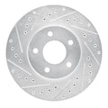 R1 Concepts Brake Rotor Drilled and Slotted Silver Fits Buick Rendezvous