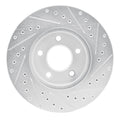 R1 Concepts Brake Rotor Drilled and Slotted Silver Fits Buick Rendezvous