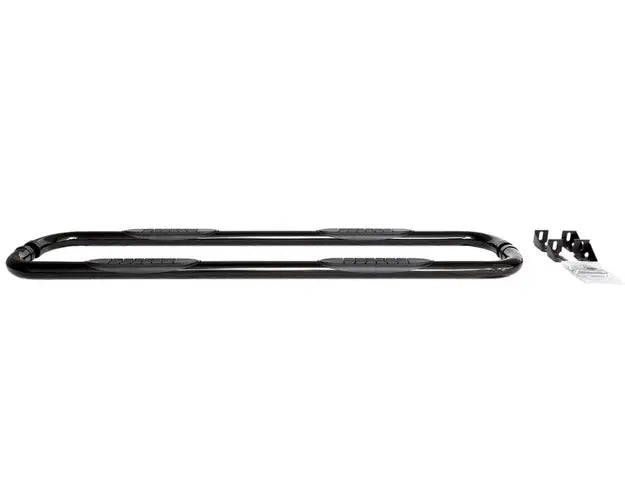 19C SILVERADO/SIERRA 1500 CREW CAB 3IN ROUND NERF BAR BLACK W/ 201M STAINLESS STEEL CAB LENGTH