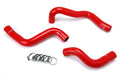 HPS Performance Black Reinforced Silicone Radiator Hose Kit (3pcs Set) Coolant for Mazda 04-11 RX8