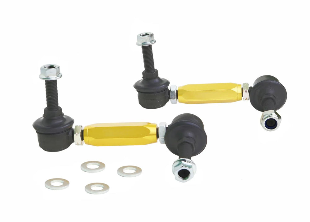 UNIVERSAL ADJ SWAY BAR LINK 115MM140MM LENGTH 10MM STUDS GOLD ANODIZED
