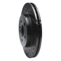 R1 98-05 Mercedes-Benz ML320 Front Left Drilled & Slotted Black Brake Rotor