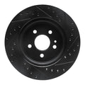 R1 98-05 Mercedes-Benz ML320 Front Left Drilled & Slotted Black Brake Rotor
