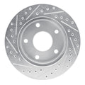 DFC 94-99 Dodge Ram 1500 Pickup Front Right Drilled & Slotted Silver Brake Rotor