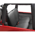 (6 lbs. 20X10X10)~ Seat Cover Rear Bench Seat Black Denim Jeep 97-02 Wrangler; Sold as individual seat cover; Fits factory seat
