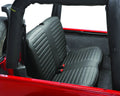 (6 lbs. 20X10X10)~ Seat Cover Rear Bench Seat Black Denim Jeep 97-02 Wrangler; Sold as individual seat cover; Fits factory seat