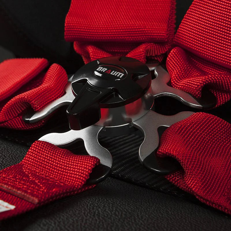 Braum 5 Point 3 SFI Approved Racing Harness - Red - BRH-RDS5