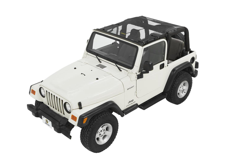 ~(5 lbs. 29X5X5)~ Sun Bikini Top Mesh Jeep 97-06 Wrangler; Safari style (except Unlimited)