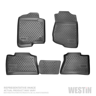 ~(9 lbs. 39X26X3)~ Profile Floor Liners Front and 2nd Row Black 1500/2500/3500 Crew Cab 2013-2018