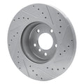 DFC 06-13 BMW 330i Front Left Drilled & Slotted Silver Brake Rotor