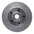 R1 1988-1991 Chevrolet C1500 Front Left Drilled & Slotted Silver Brake Rotor