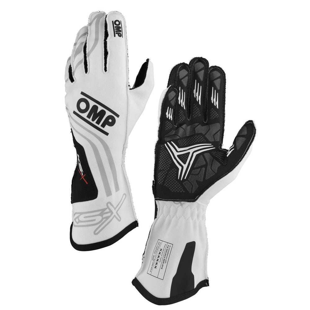 OMP KS-X GLOVES FIA 8877-2022 WHITE SIZE 006 (KIDS)