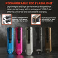 BCRF WEDGE XT EVERYDAY CARRY FLASHLIGHT W/ USBC CORD & LANYARD PINK