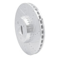 R1 15-23 Mercedes-Benz C350E Front Right Drilled & Slotted Silver Brake Rotor