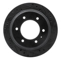 R1 92-04 Acura SLX Rear Right Drilled & Slotted Black Brake Rotor