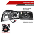 HEADLIGHTS AND CORNER LIGHT COMBO CHROME HOUSING CLEAR LENS WITH AMBER REFLECTOR - TURN SIGNAL BULBS INCLUDED