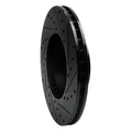 R1 71-97 Jaguar Vanden Plas Front Left Drilled & Slotted Black Brake Rotor