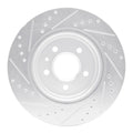 R1 16-20 Buick Regal Sportback Rear Right Drilled & Slotted Silver Brake Rotor