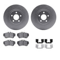 R1 Concepts Brake Rotor- Carbon Coated with Ceramic Pads Hdw Fits Chrysler PT