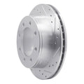DFC 99-20 Chevrolet Silverado 3500 Rear Right Drilled & Slotted Silver Brake Rotor
