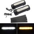 AMBER/WHITE HIGHWAY BAR SWITCHBACK LIGHTS WITH CHROME HOUSIN