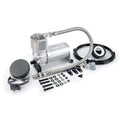 100C CHROME COMPRESSOR KIT W/ OMEGA MOUNTING BRACKET (12V CE 15% DUTY SEALED)
