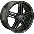 18 IN REPLICA WHEEL AU12 FITS AUDI RS6 RIM 18X8 BLACK WHEEL ET45