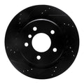 R1 95-02 BMW Z3 Right Rear Drilled & Slotted Black Brake Rotor