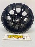 ITP Hurricane 12x7 / 4x110 BP / 5+2 Offset Matte Black Wheel