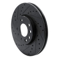 R1 03-11 Cadillac BLS (Mexico) Front Left Drilled & Slotted Black Brake Rotor
