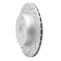 R1 03-08 Infiniti G35 Rear Left Drilled & Slotted Geoperformance Rotor