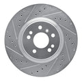 R1 06-12 Mercedes-Benz ML350 Front Left Drilled & Slotted Silver Brake Rotor