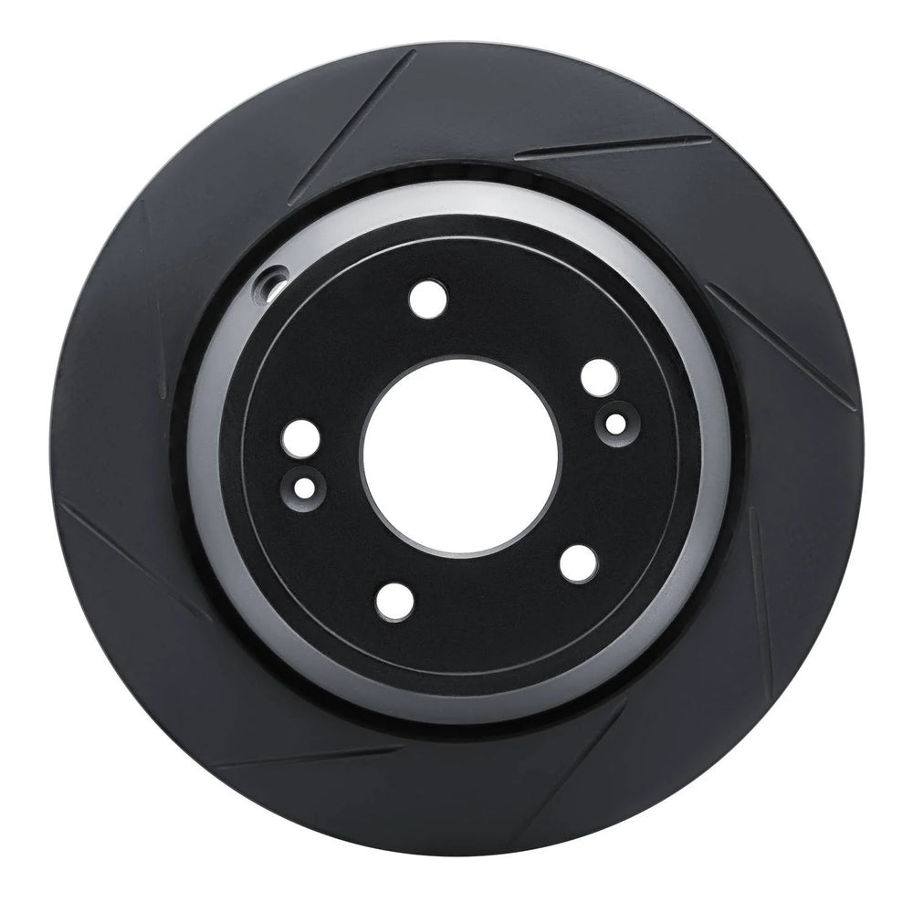 R1 11-17 Hyundai Equus Rear Left Slotted Black Brake Rotor