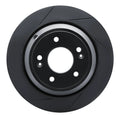 R1 11-17 Hyundai Equus Rear Left Slotted Black Brake Rotor